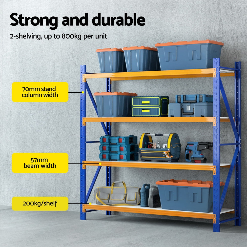 Giantz 4Mx2M Garage Shelving Warehouse Rack Chez Guru