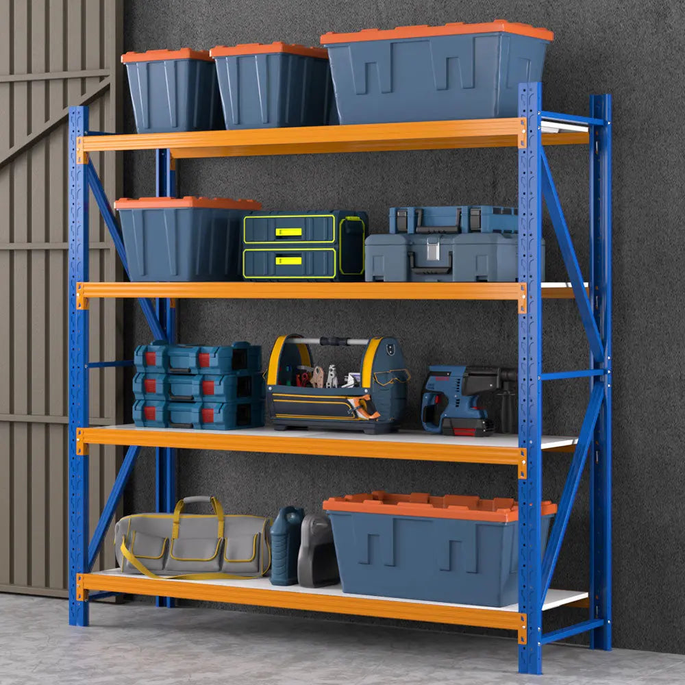 Giantz 2Mx2M Garage Shelving Warehouse Rack Pallet Racking Storage Shelf Blue Chez Guru