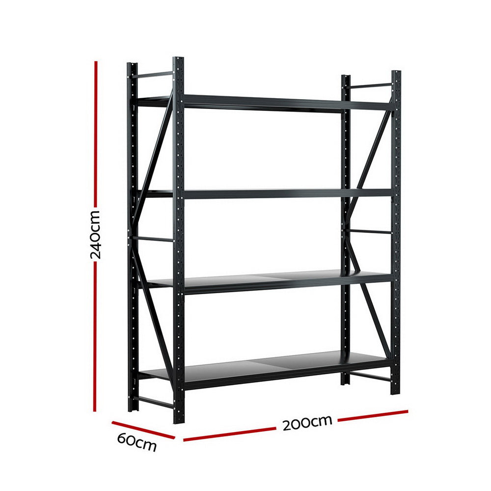 Giantz 2.4Mx2M Warehouse Shelving Garage Rack Chez Guru
