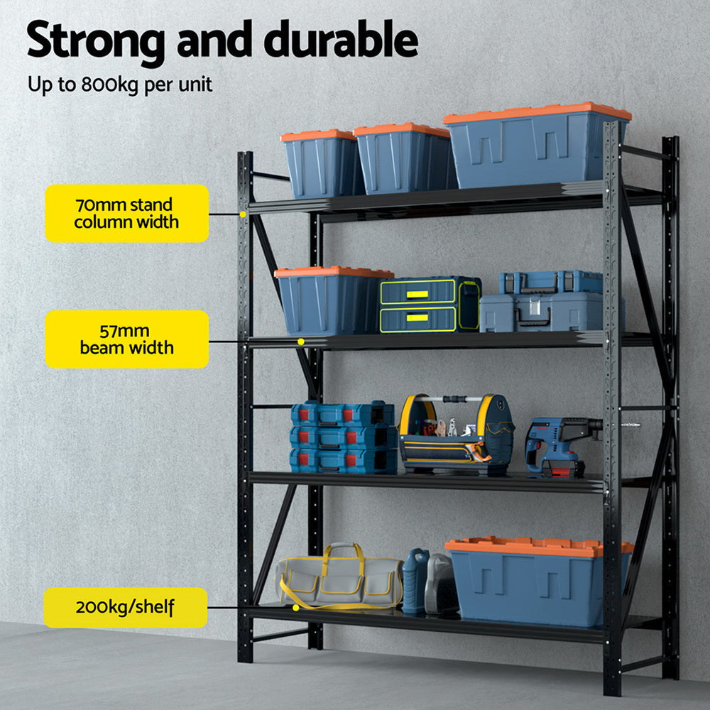 Giantz 2.4Mx2M Warehouse Shelving Garage Rack Chez Guru