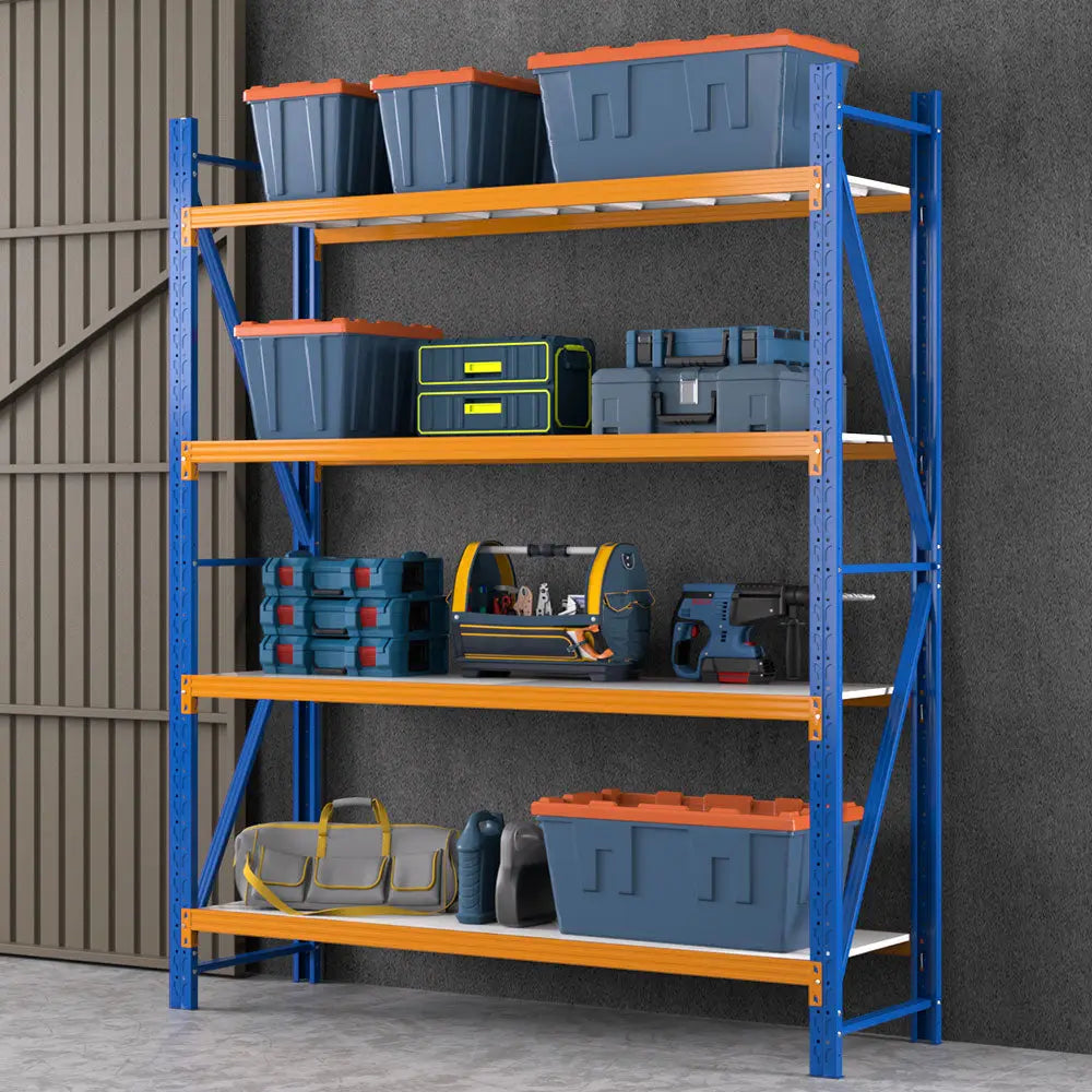 Giantz 2.4Mx2M Garage Shelving Warehouse Rack Pallet Racking Storage Shelf Blue Chez Guru
