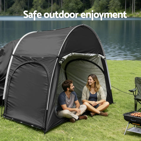 Weisshorn Camping Tent Car SUV Rear Hatchback Tents Canopy Portable Outdoor Family Black